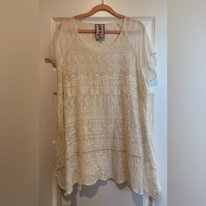 Johnny Was SUTERA TUNIC Ecru